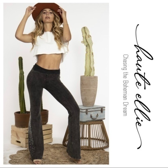 RONSTADT-Mineral Wash Wide Leg Yoga Pant - Picture 9 of 15